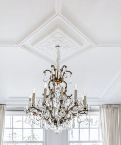 Chandelier on the ceiling